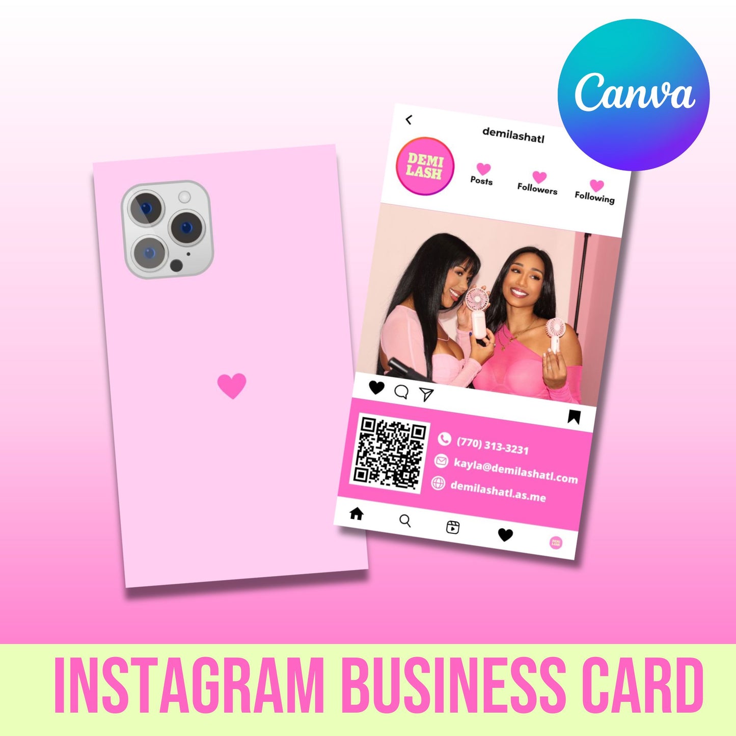 IG BUSINESS CARD TEMPLATE